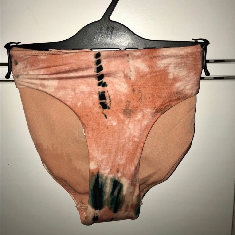 H&M Pink & Black Tie-Dye Swimwear Briefs Size 8